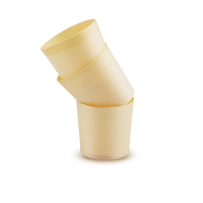 4.5mm Wooden Eco Friendly Disposable Coffee Cups Biodegradable Takeaway Coffee Cups
